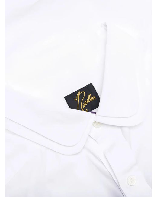 Needles White Double Round-Collar Shirt for men