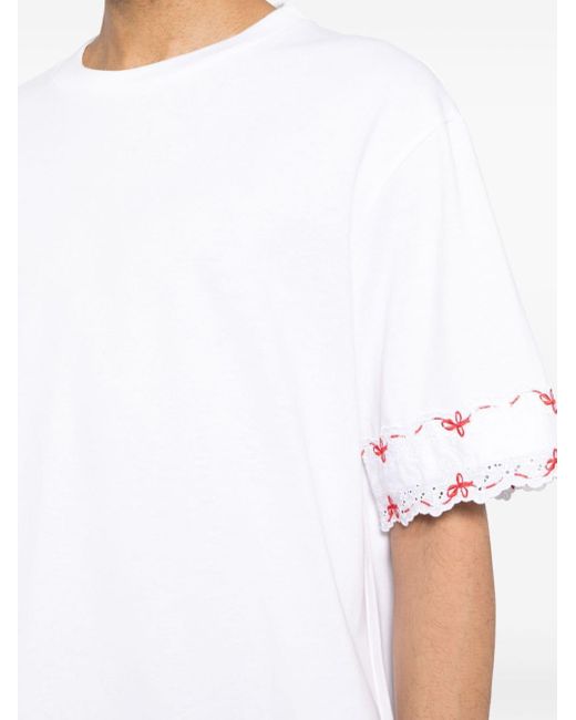T-shirt à broderie anglaise Simone Rocha pour homme en coloris White
