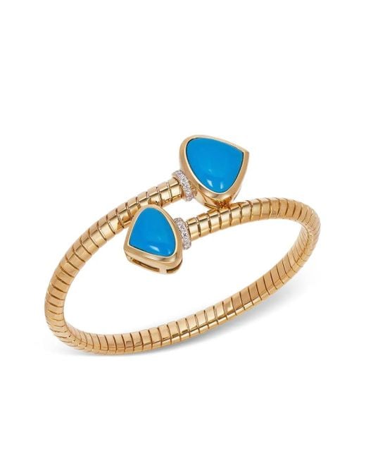 Marina B Trisolina ブレスレット 18Kイエローゴールド Blue