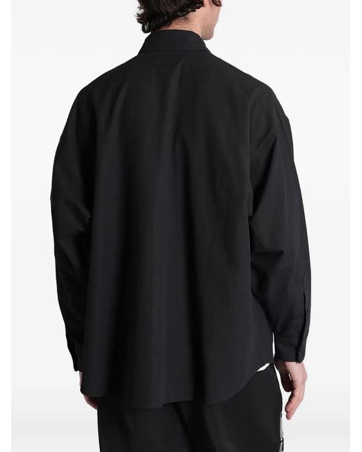 Fear Of God Black Logo-Embroidered Long-Sleeve Shirt for men