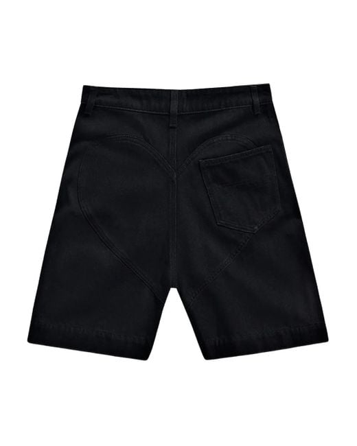Area Black Jeans-Shorts mit Kristallblume