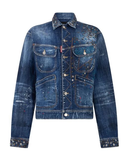 DSquared² Blue L.A. Jacket for men