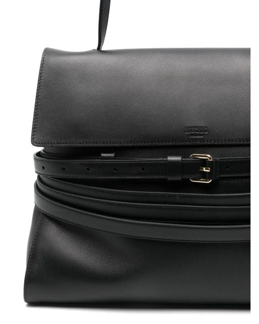 Moschino Black Tie Me Medium Shoulder Bag