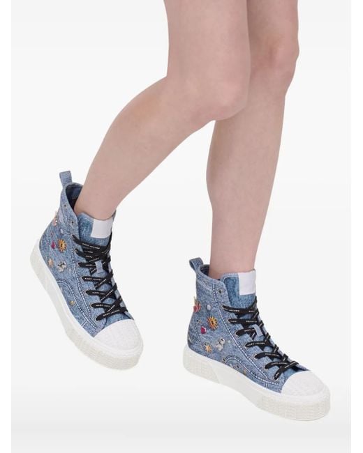 Zapatillas altas con charms Marc Jacobs de color Blue