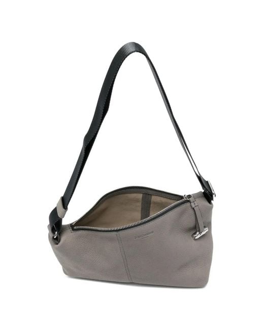 J&m Davidson Gray Slide Twist Shoulder Bag