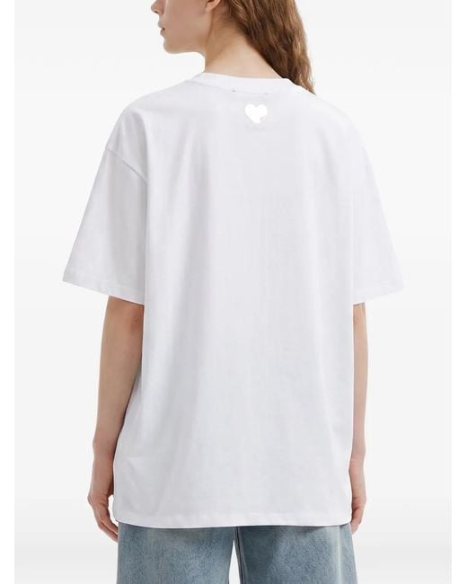 Mini Cream White Graphic-Print T-Shirt