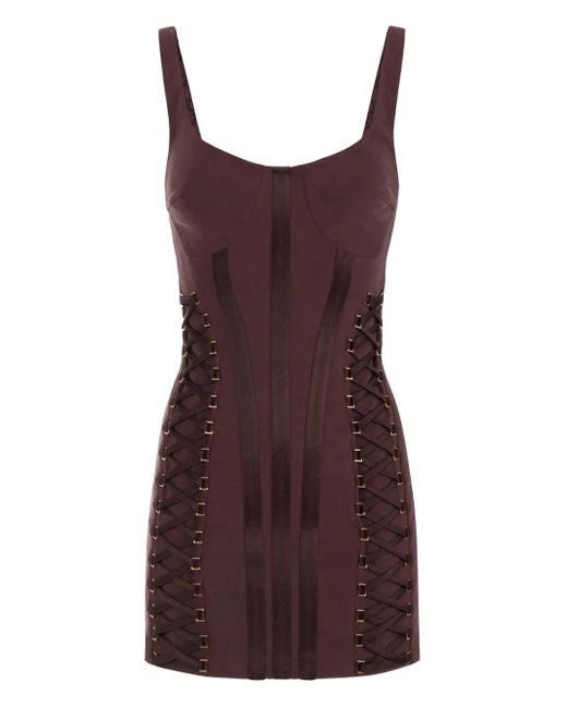 Elisabetta Franchi コルセットスタイル ミニドレス Purple