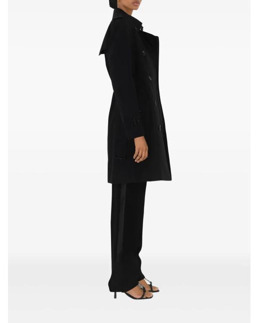 Burberry Black Chelsea Heritage Belted Trench Coat