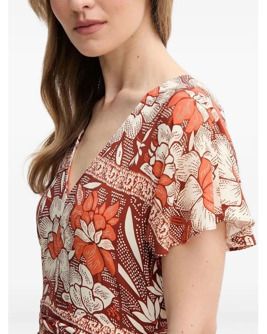 INTROPIA White Floral-Print Maxi Dress