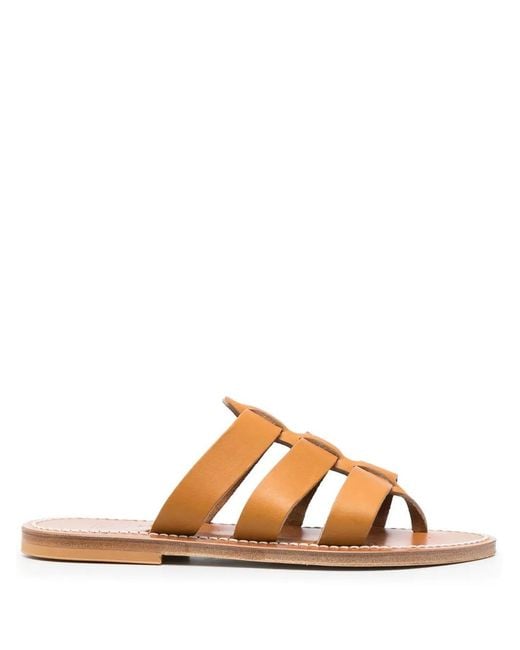 K. Jacques Brown Dolan Flat Sandals