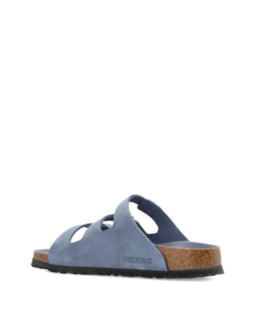 Birkenstock Blue Triple-Strap Slide