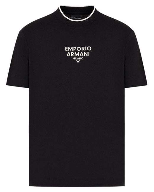 Emporio Armani T-shirt Met Logoprint in het Black voor heren