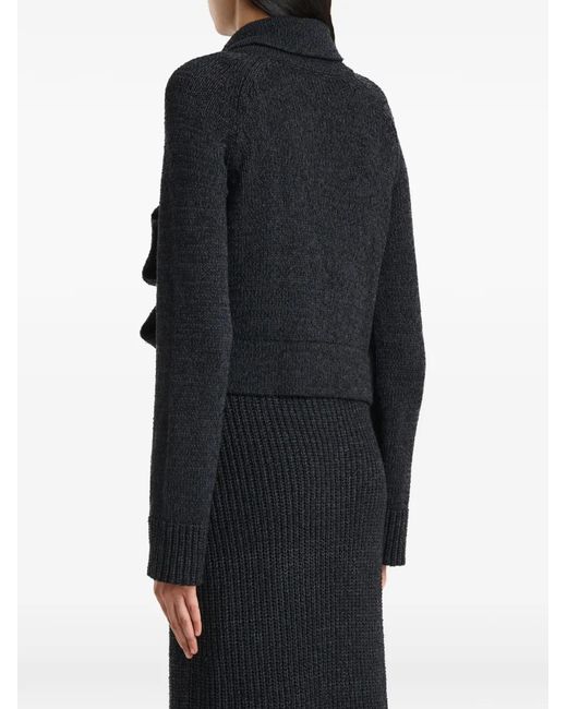 Khaite Black Buttoned Cardigan