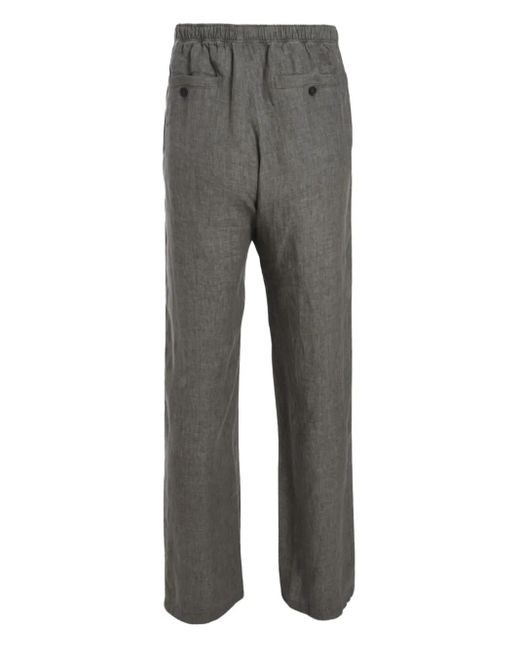 Palm Angels Gray Drawstring-Waist Trousers for men