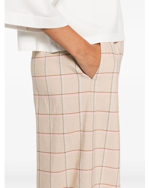 Forte_forte Natural Checked Trousers