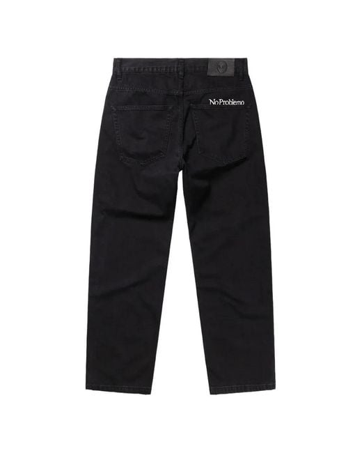 No Problemo Black Patch Embroidered Jeans