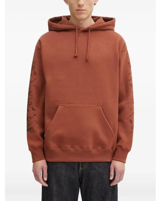 Fucking Awesome Orange Graphic-Print Hoodie for men