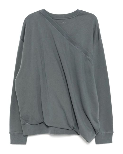 Qasimi Gray Draped Sweatshirt for men