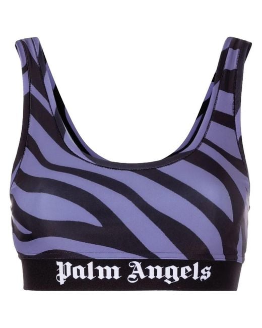 Palm Angels Cropped Top in het Blue
