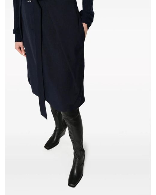 AMI Midi-Rok Met Gesp in het Blue