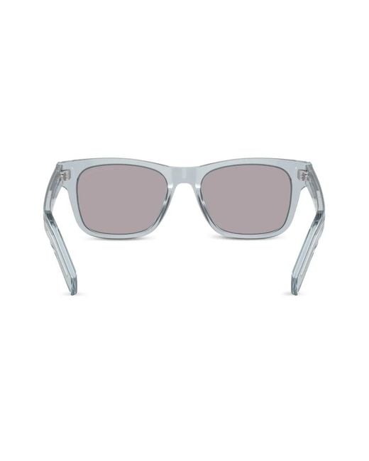 Prada Gray Logo-Engraved Square-Frame Sunglasses for men