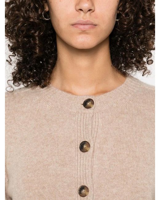 Loulou de Saison Natural Zephir Lds Cashmere Cardigan