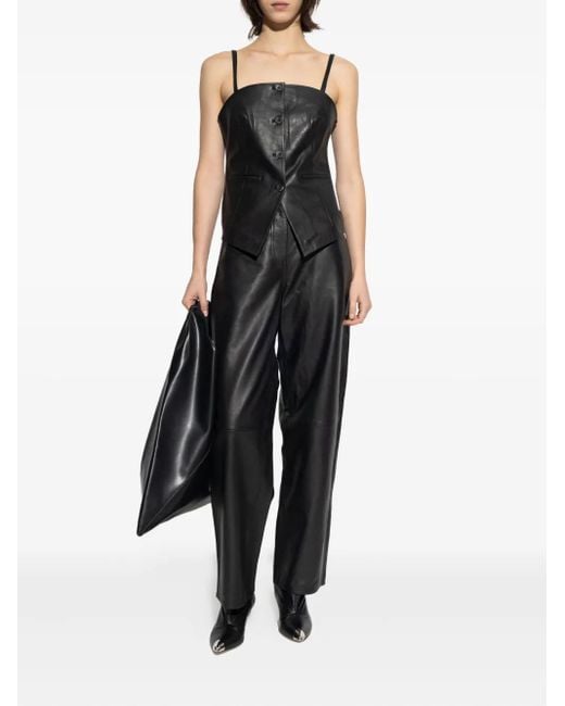 Samsøe & Samsøe Black Salco Buttoned-Up Top