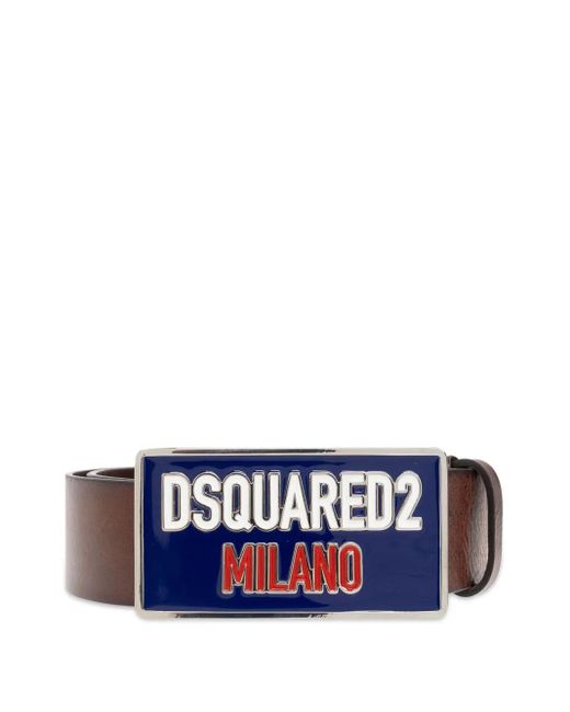 Cintura Con Fibbia Logo di DSquared² in Blue da Uomo