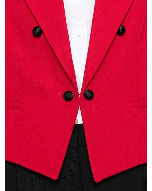 Valentino Garavani Red Buttoned Double-Breasted Blazer