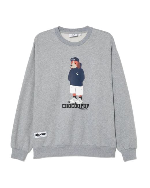 Chocoolate Gray Graphiced Sweatshirt for men