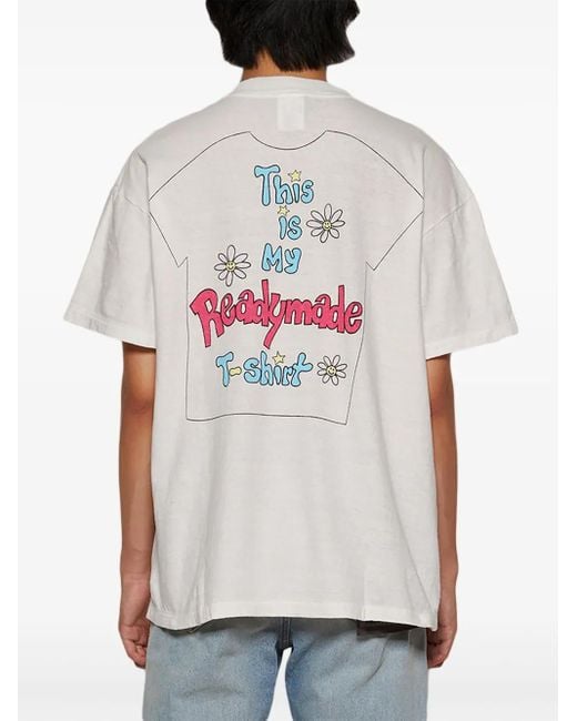 READYMADE Gray Logo-Printed T-Shirt for men