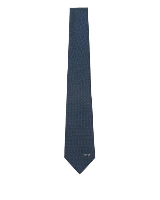Gucci Blue Patterned Tie for men