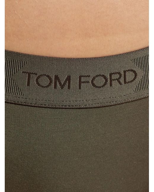 Tom Ford Natural Logo-Embellished Thong