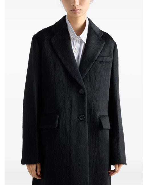 Abrigo Con Botones Prada de color Black