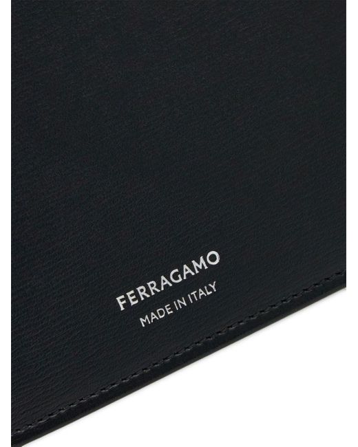 Ferragamo Leren Portemonnee Met Logo-reliëf in het Black voor heren