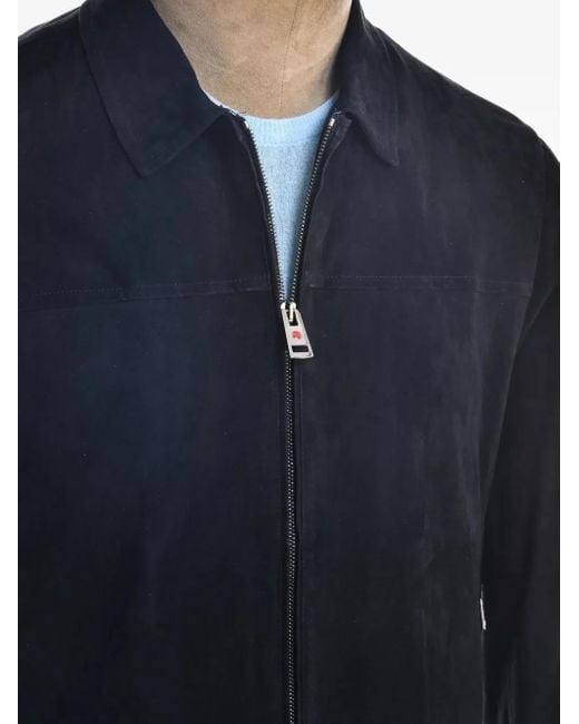 Kiton Natural Roy Lambskin Zip-Front Jacket for men