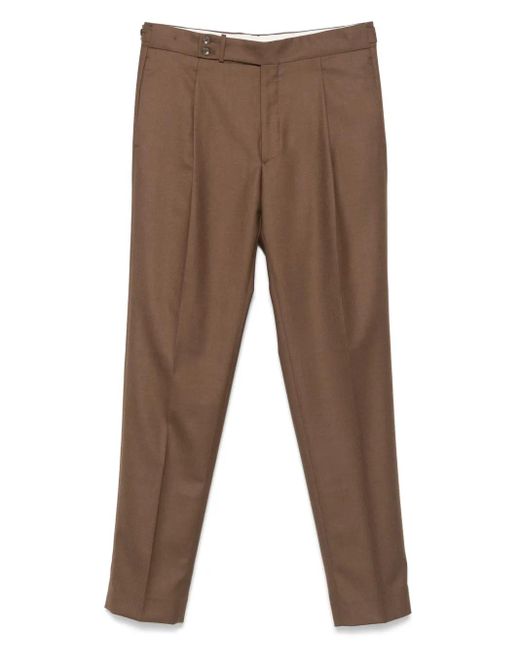 メンズ Tagliatore Wool Trousers Brown