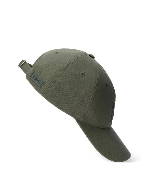 Loewe Green Logo-Patch Baseball Cap for men