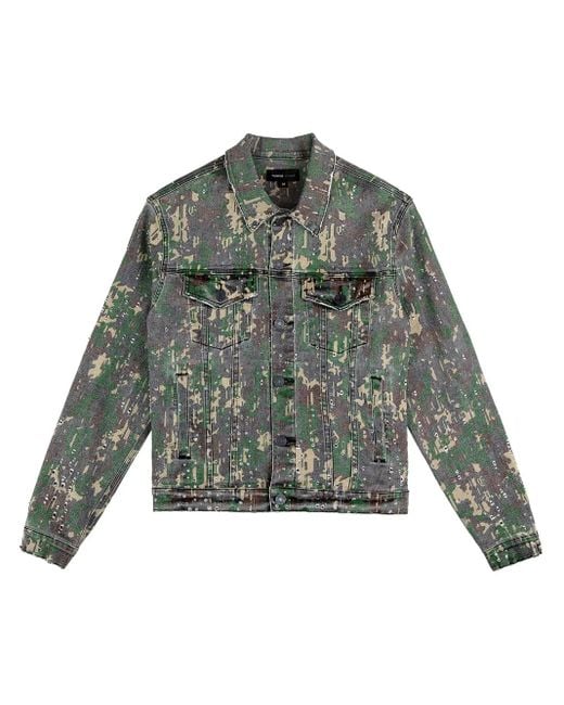 Purple Brand Green Militaire Buckshot Jacket for men