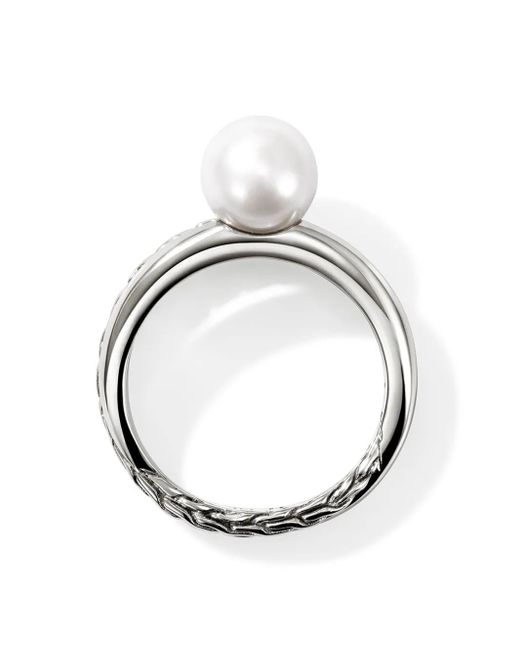 John Hardy Metallic Essential Ring Mit Perlen