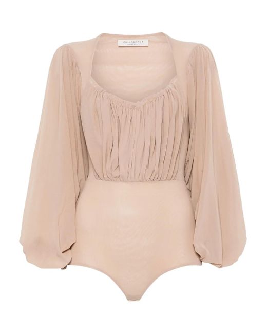 Philosophy Di Lorenzo Serafini ドレープ ボディスーツ Natural