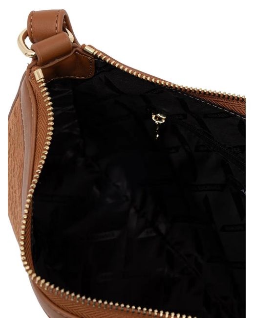 ARMANI EXCHANGE Brown Monogram-Pattern Shoulder Bag