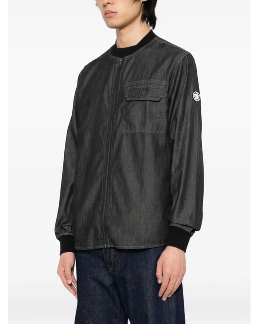 SPORT b. by agnès b. Black Logo-Patch Jacket for men