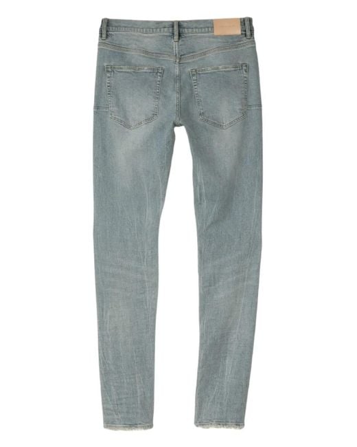 Jeans Affusolati Con Strappi di Purple Brand in Blue da Uomo