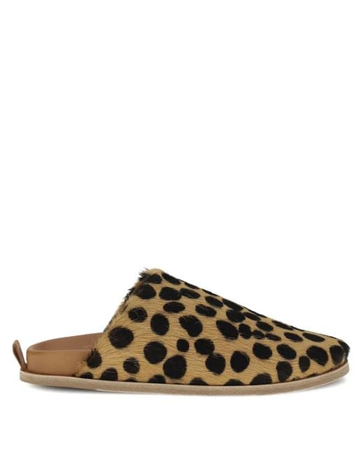 Forte Forte Brown Pony-Hair Spotted Sandals