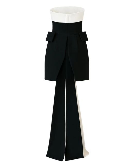 The New Arrivals Ilkyaz Ozel Black Lalani Bow-Detail Mini Dress