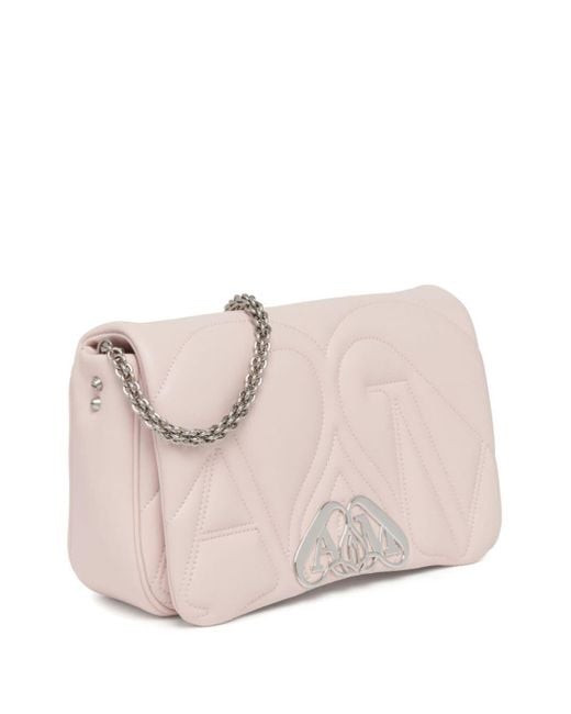 Alexander McQueen Pink Small The Seal Lambskin Shoulder Bag