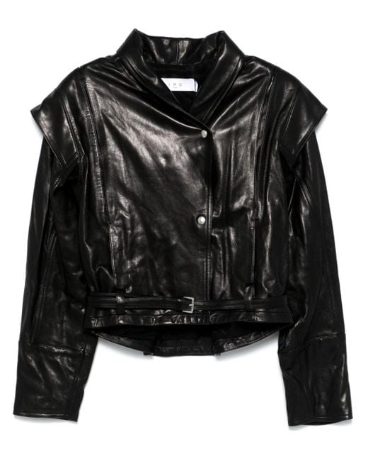 IRO Black Lambskin Biker Jacket