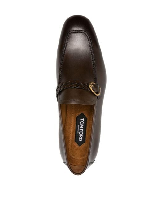 Tom Ford Brown Martin Leather Loafers for men