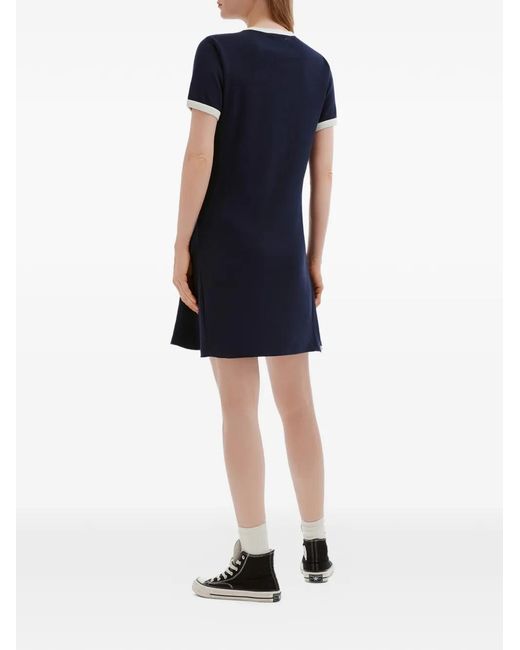 Chocoolate Blue Robe Ringer À Broderies